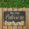 Personalized Vintage Patisserie Aluminum Metal Sign 30x20cm Home Wall Decor