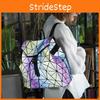 Premium Quality Geometric Lattice Sequins Backpack Large Fashionable Schoolbag