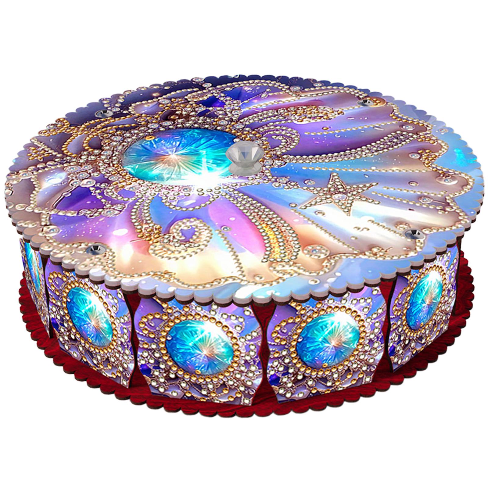 

DIY Diamond Art Crystal Painting Snack Box with Lid Snack Tray Storage Organizer Wooden Autumn Home & Desktop Decor Gift
