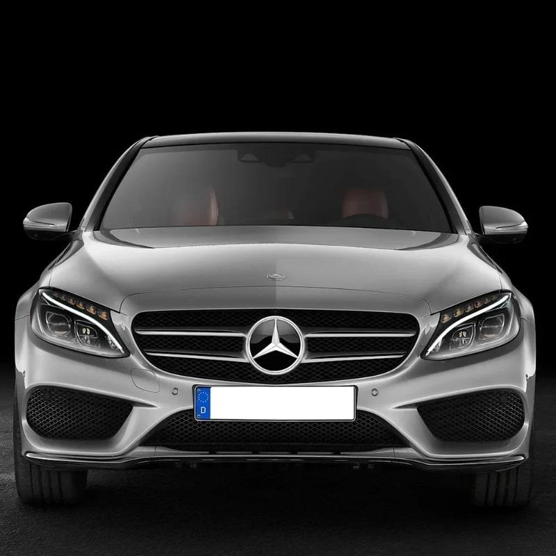 1pcs Front Grille Star Logo Badge Mirror Emblem 3D ABS Logo For Mercedes-Benz W205 W176 W212 W218 C117 CLA GLA CLS GLC Class
