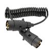 For European Commercial Vehicle Trailer 12V Spring Wire 2M 7-Core Towing Coiled Wiring For Car Trailers Camper Accessories