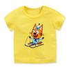 Tres Gatitos Dibujos Animados Ropa para Niños Camiseta para Niñas/Niños Linda Harajuku Camiseta Infantil Tops Verano Camiseta Casual Ropa para Niños Pequeños