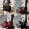 Vintage Stylish Large Capacity Tote Bag For Women In Black Brown Red White Colors