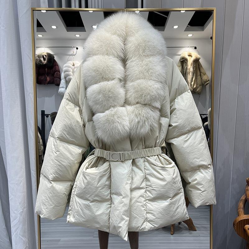 Kažokādas Ziemas Jostas Vidukļa Savilkšanas Elegants