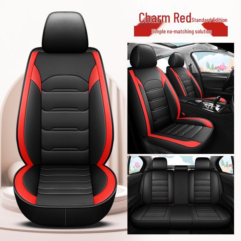 Universal Full-Wrap Four Seasons Breathable Leather Car Seat Cover