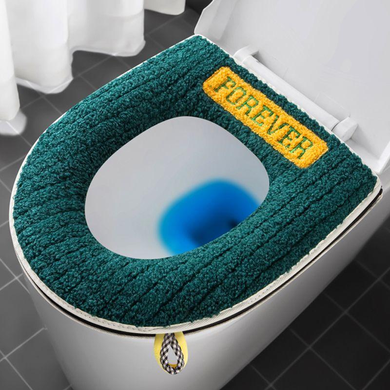 

Универсальный коврик для унитаза, плюшевая подушка, утолщенный теплый коврик для унитаза с рисунком, водонепроницаемый чехол для сиденья унитаза, подушка для сиденья на молнии зелёный