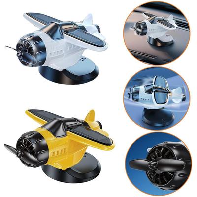Ornamenti Solari per Auto Aeroplano Rotante a 360° Creativi per Consolle Centrale Auto ad Energia Solare Decorazione Interni Auto Accessori Auto