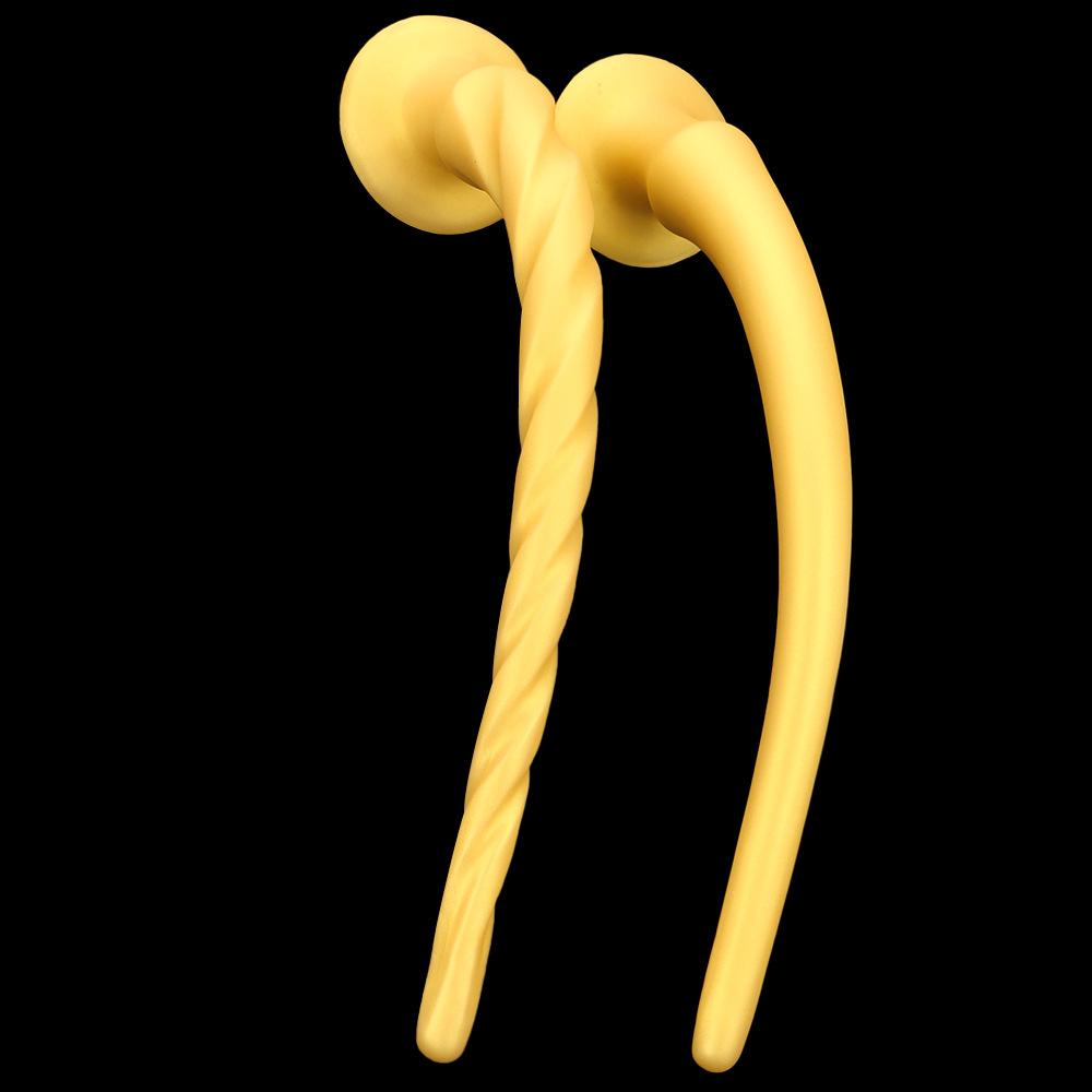Golden Silicone Soft Extra Long Anal Plug Anal Expansion Masturbator Adult Sex Toy Fisting Plug Tail Slave BDSM