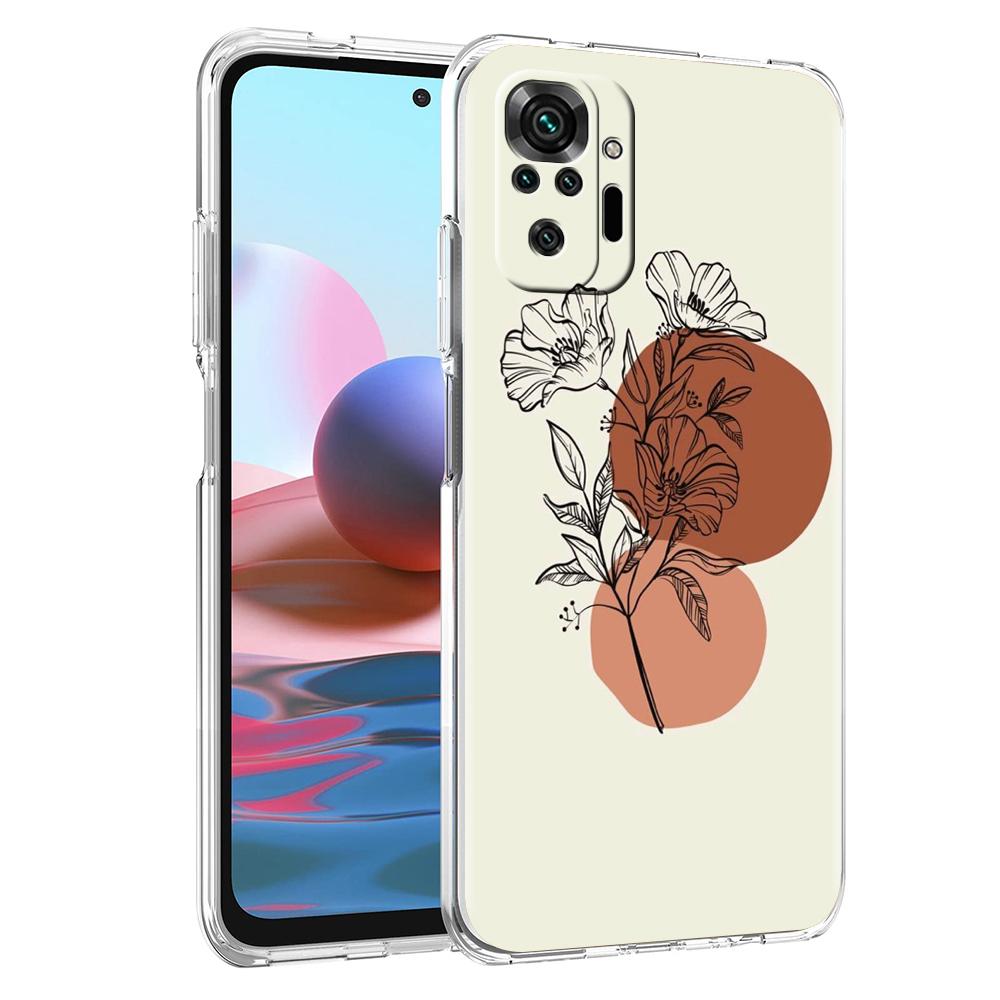 

Цветочная девушка, эскиз line art, прозрачный чехол для Redmi K40 8A 9A 9C 7 8 8T 9T 9 9S 10 Pro Gaming Note 11 11T 10 Plus 4G, сумка из ТПУ Note 10 Pro