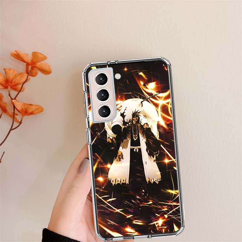 BLEACH Zaraki Kenpachi Clear Phone Cases for Samsung S26 Ultra Galaxy S25 Edge S24 S23 FE S21 Plus S20 S22 S10 Cover Patterned C