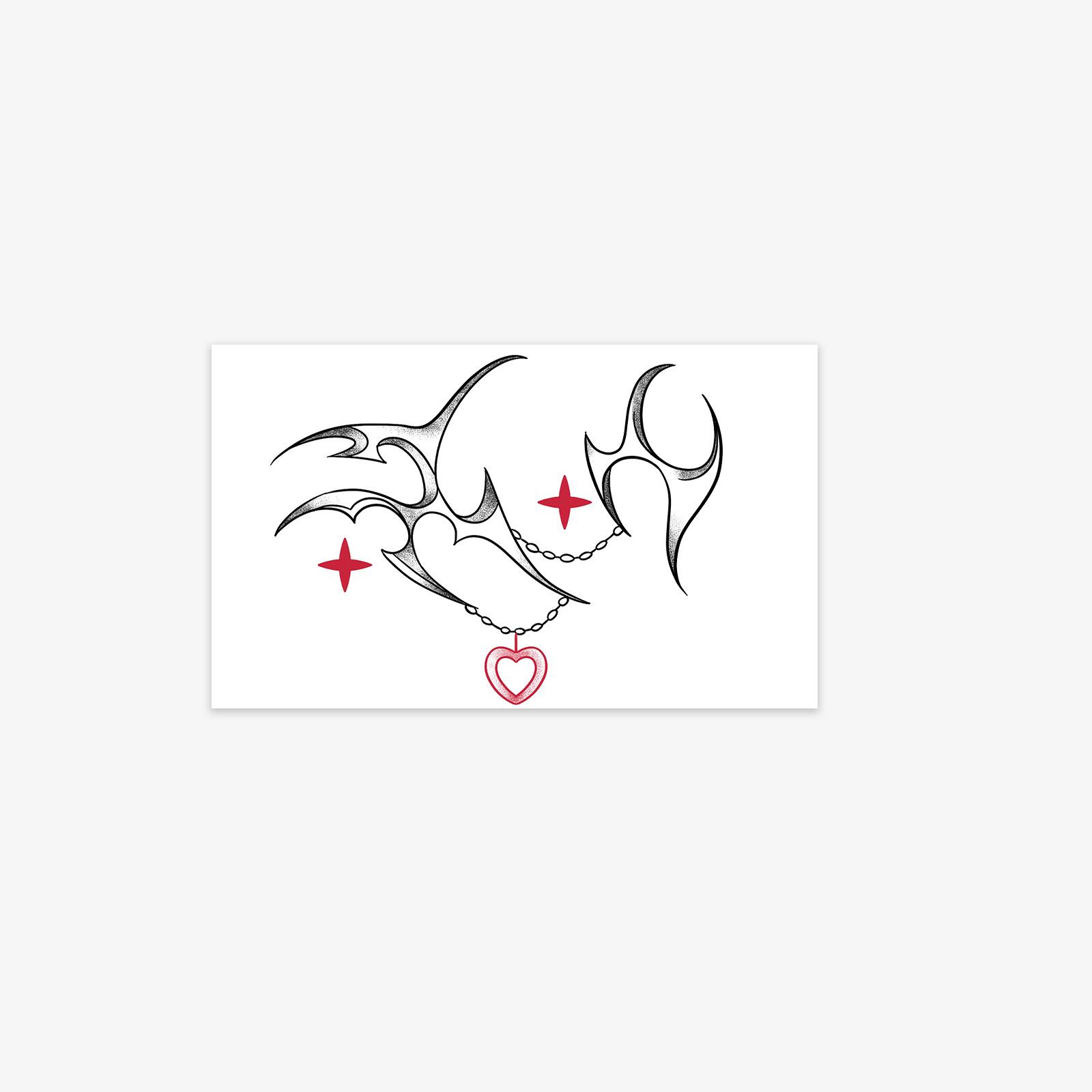 

High-value style Halloween dark black spider bloodstain makeup face sticker tattoo sticker 10*6