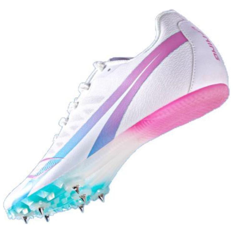 Li Ning Cushioning Slip Resistant Breathable Low Top Pebax Outsole Training Running Shoes Unisex White Pink Blue LJJT911-7