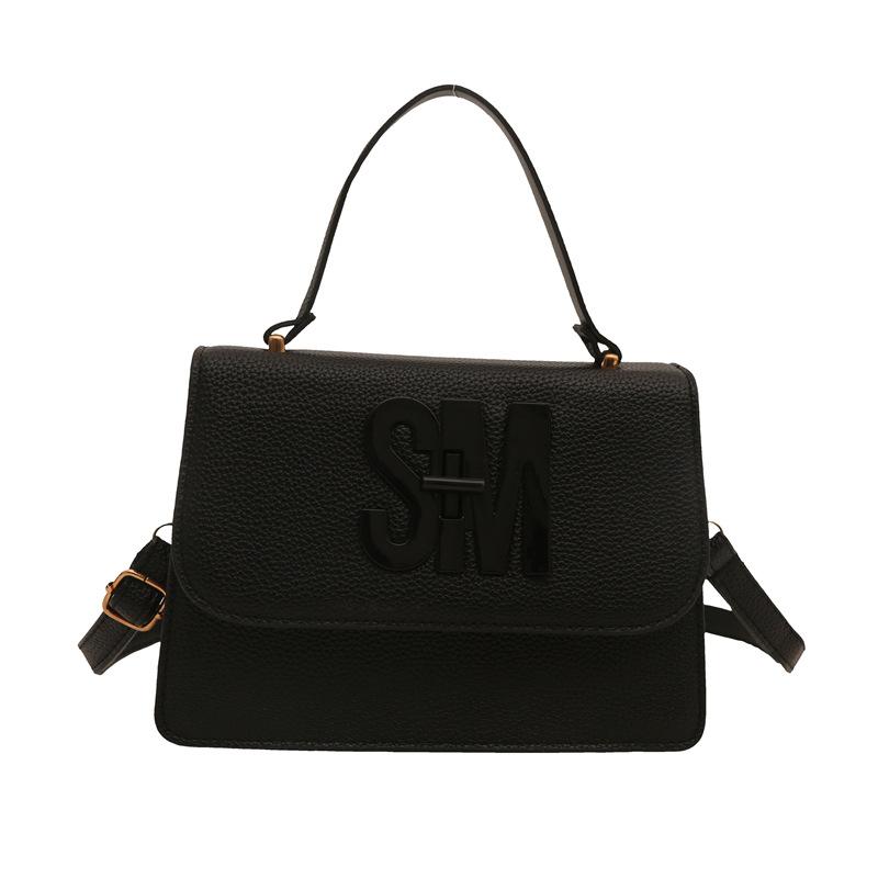 Solid Color Simple Atmosphere European And American Small Square Bag Large Capacity Casual Handbag Commuter Messenger Bag