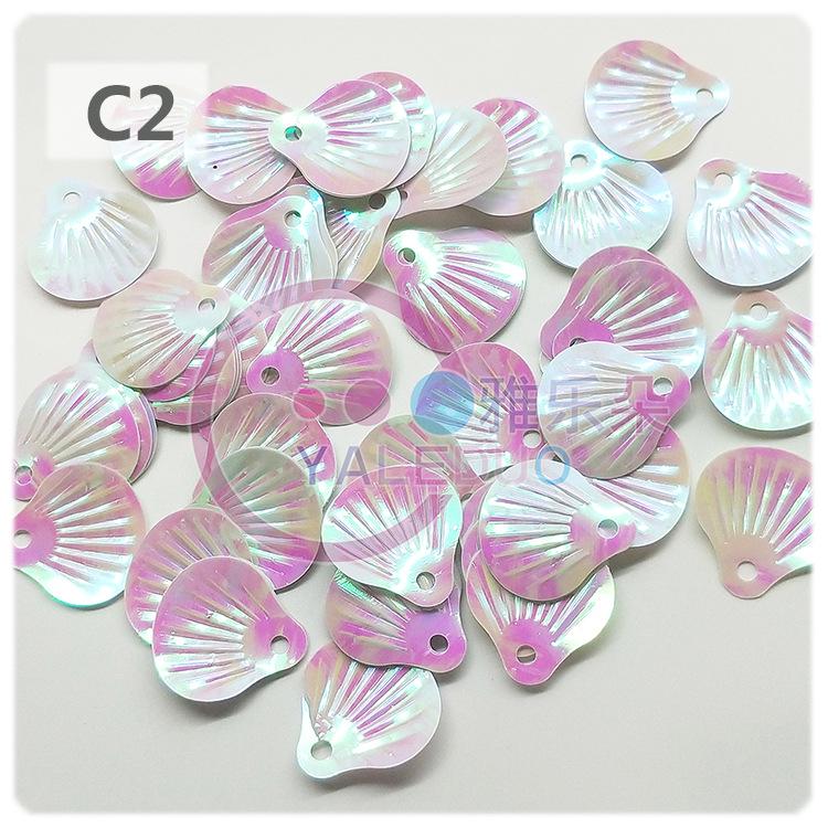 Yale Dobe Fish Scale Fan-Shaped Sequins 22x24mm for DIY Ethnic Costume Sewing