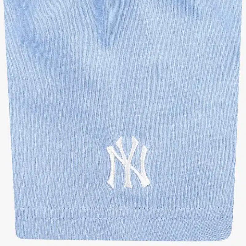 MLB Base Logo T Shirts Unisex Light Blue Crew Neck Moderate Straight Fit 31TSN1131-50S
