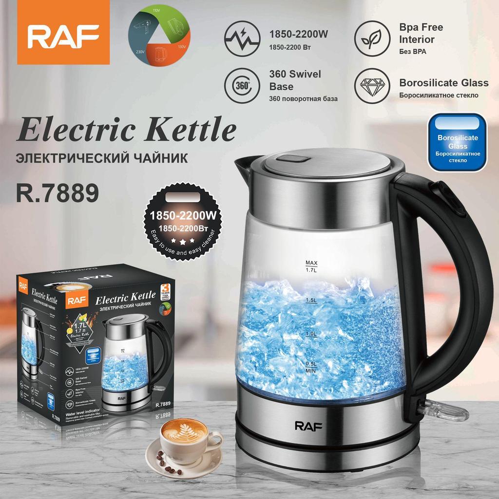 Stainless Steel Electric Kettle with Auto Shut-Off, 2.0L Food Grade Tea Maker
