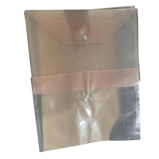 5Pcs Transparent Document Folder A4 Size Test Paper Classification Storage Pocket Waterproof Dustproof Thickened File Holders Office School Supplies