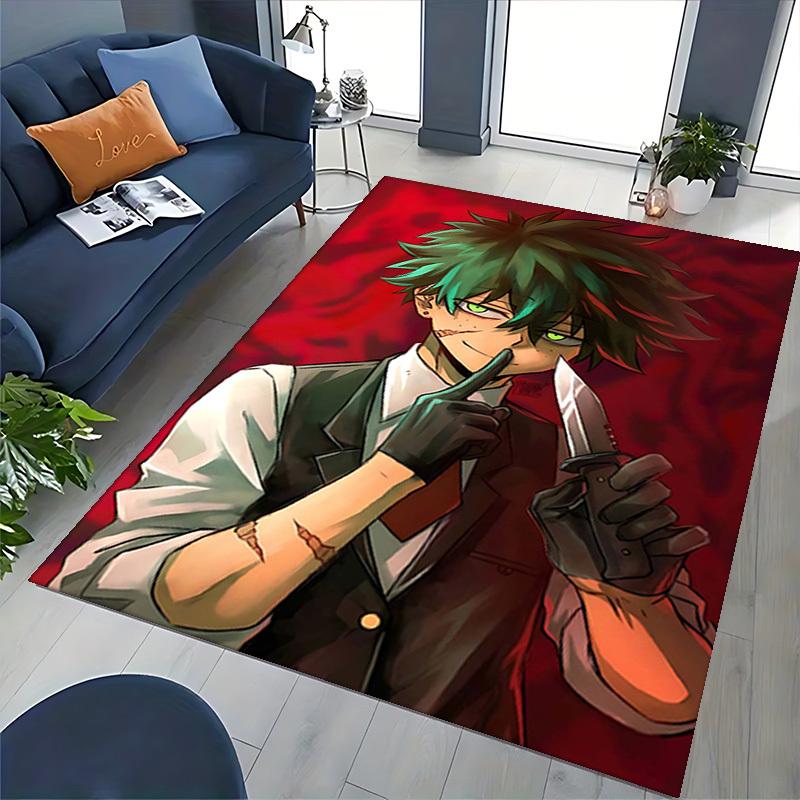 1 Stück My Hero Academia Midoriya Izuku Thema Stuhlmatte - Anime Cartoon Design Schreibtischunterlage, Rutschfeste Teppichmatte für Heimdekoration, Geeignet für Alle Jahreszeiten.Y