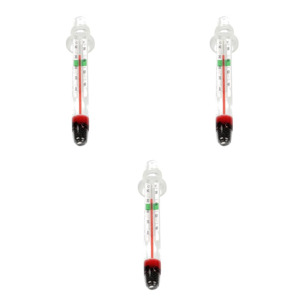 5Pcs Floating Aquarium Thermometer Fish Tank Glass Temperature Measuring Tool With Suction Cup Fahrenheit Celsius Accessories