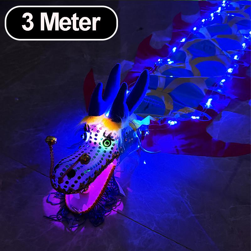 LED Light Dragon Dan Set Luminous Dragon Dan for Lunar Year Chinese Spring Festival Parent-child Fun Fitness Decor Props