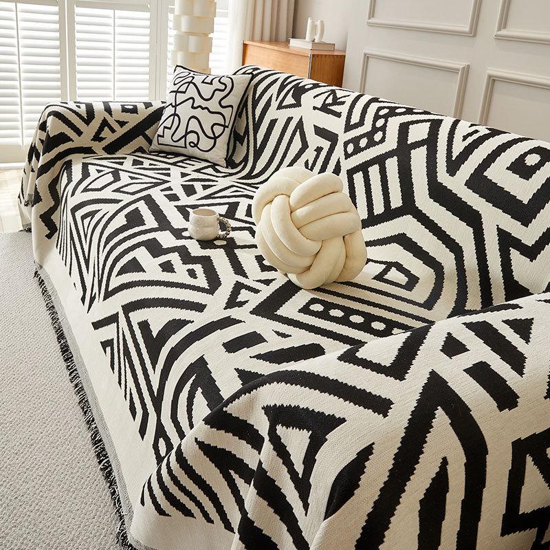 Foreign trade 2025 new bohemian full-cover sofa towel, universal chenille sofa cover sofa cushion for all seasons