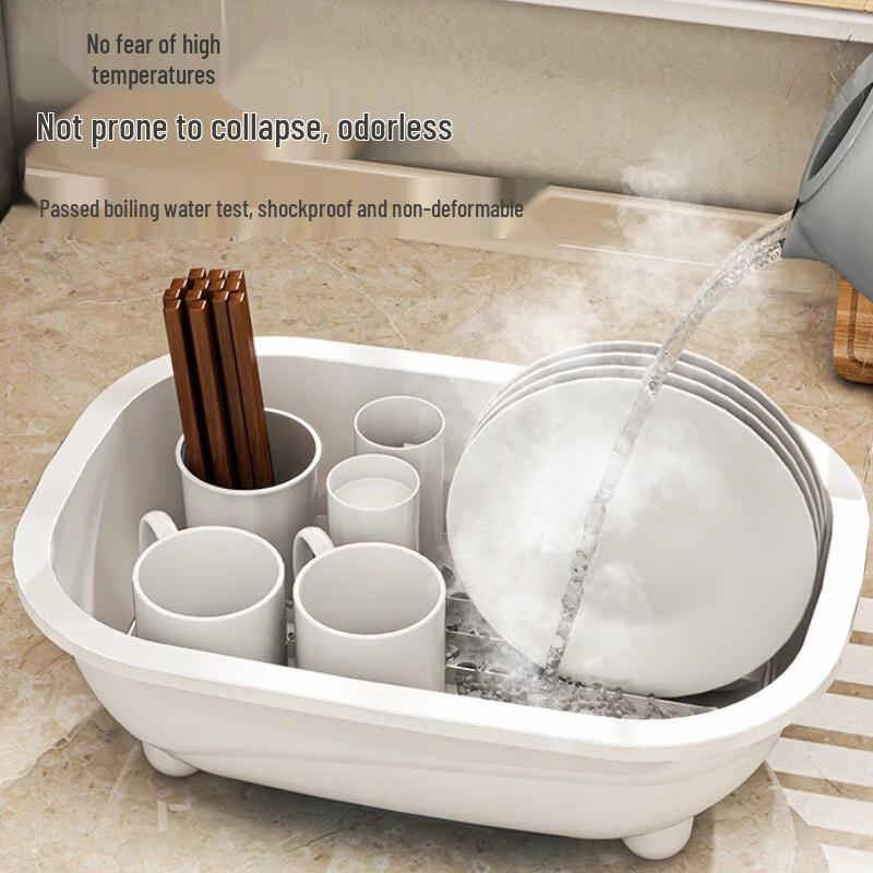 Nordic Foldable Wall-Mounted Aluminum Kitchen Dish Drying Rack with Lid