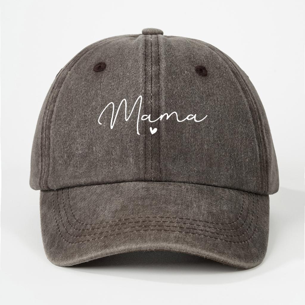 New Printed Heart-shaped Letters "mama" Are Fashionable and Versatile Baseball Caps That Are Suitable for Daily Outdoor Casual W