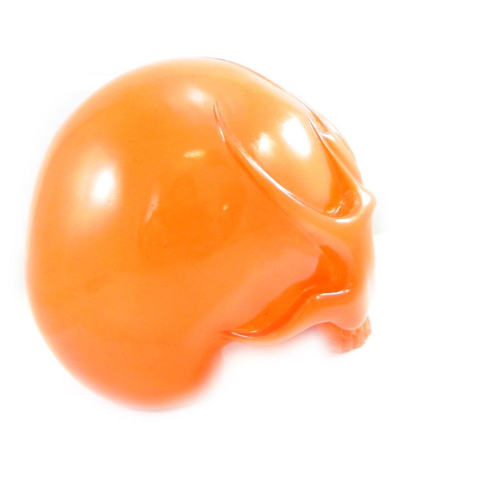 Les Trésors De Lily [I6602] - Figurine 'Tête de Mort' crâne orange - 13. 5x12x10 cm