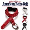 PU Leather American Retro Belt Rivets Waist Belt Personality Women Niche Belts  For Jeans,Skirt