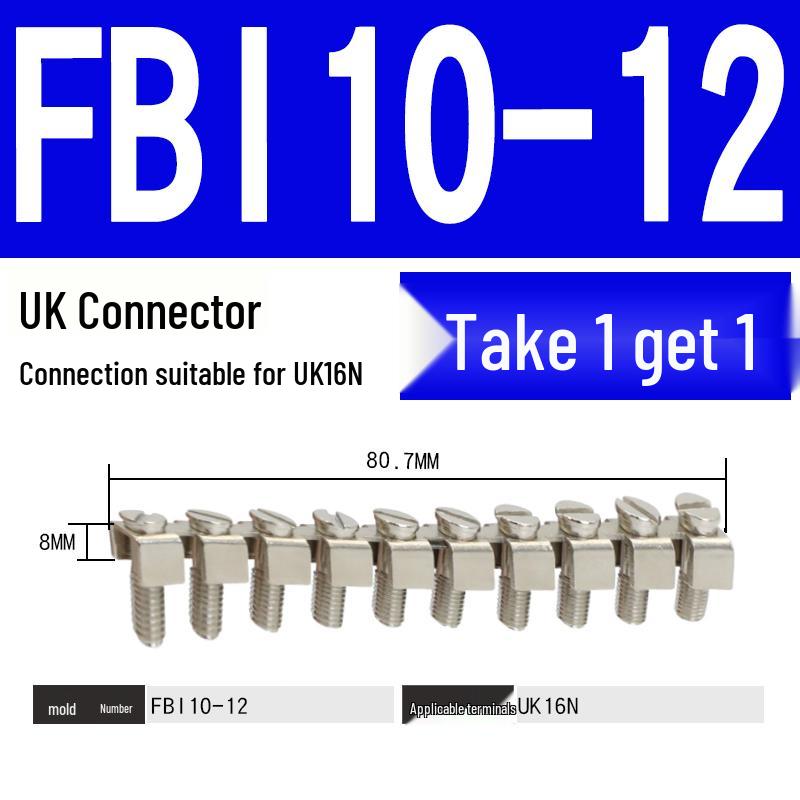 UK 2.5B/5/6/10N Rail Mount Terminal Block with Non-Stripping Screw Clip