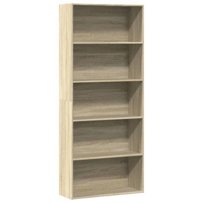 VidaXL Bookcase Sonoma Oak 80x30x189 Cm Engineered Wood, Bookcase, Bookshelf, Shelf, Cabinet of 3314671