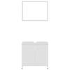4 Piece Bathroom Furniture Set White Particleboard