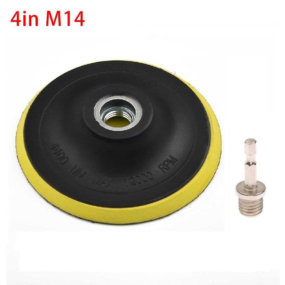 3-7 Inch Self-adhesive Backing Pad Polishing Plate With 10/14mm Thread Adapter Angle Grinder Wheel Sander Disc Polishing Tool