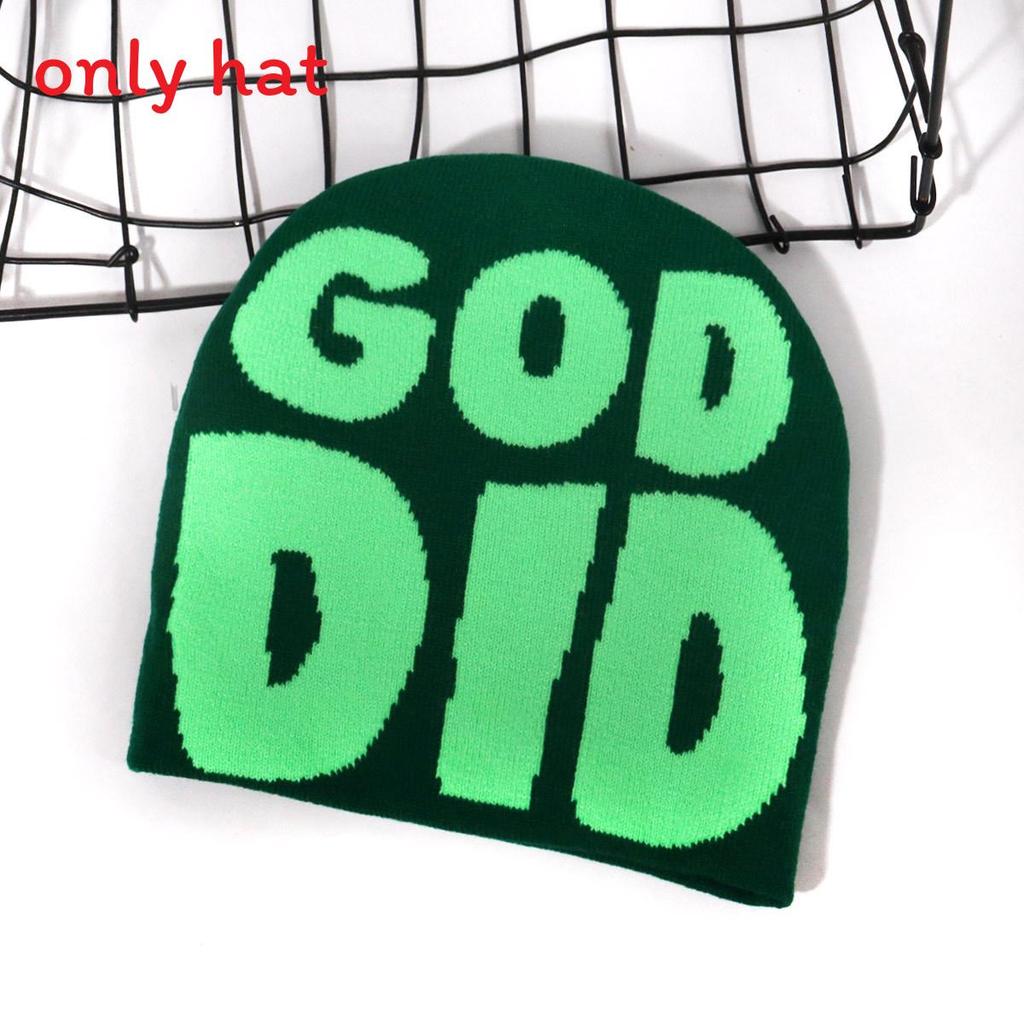 Pattern Fashion Letter Women Casual Warm Knitted Hat For Autumn And Winter