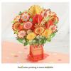 Papierblumenstrauß Karte Forever Blumenstrauß 3D Pop Up Grußkarten für Valentinstag Abschlussfeier