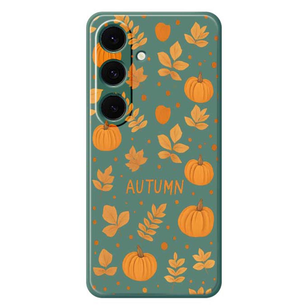 For Samsung Galaxy S24 FE Case Autumn Theme Pattern Printing Straight Edge TPU Phone Back Cover
