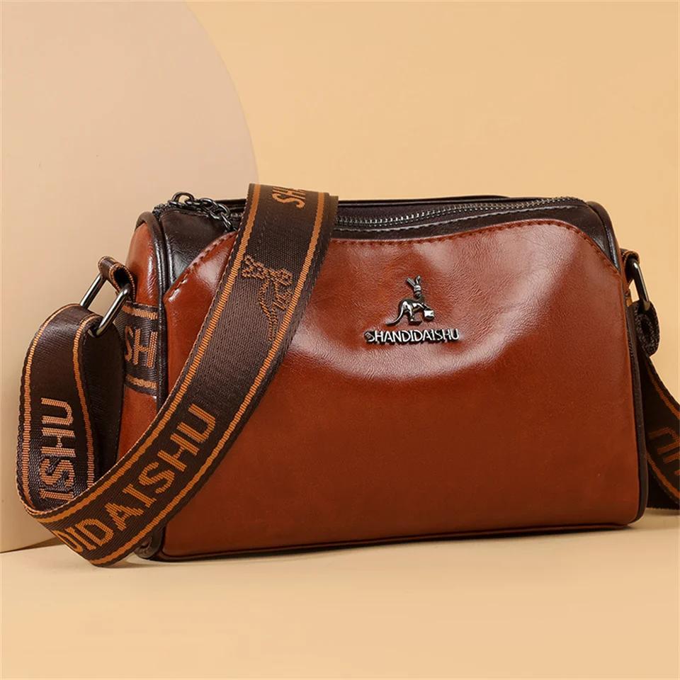 Nouveau sac bandoulière de luxe de haute qualité pour femme, sac fourre-tout à bandoulière féminine, sacs de créateur pour dame, sac messager en cuir souple