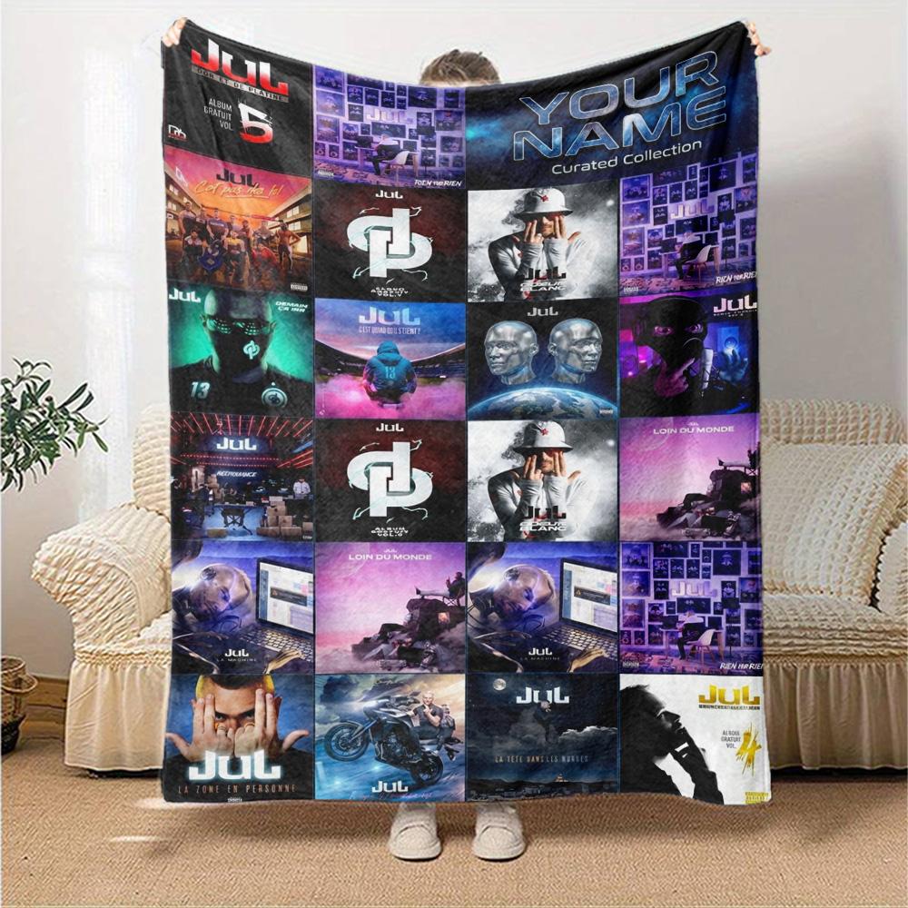 Name Custom Jul album Poster Print Flannel Blanket High Quality Warm Comfortable Cover for All Seasons Perfect for Gifts Home Decor