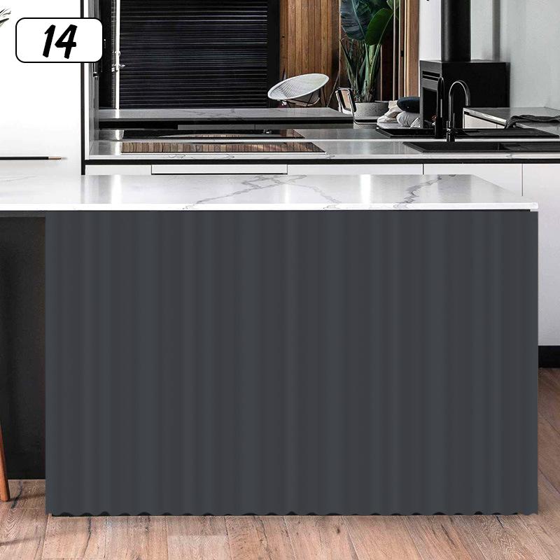 Ensfarvet skapgardin Kjøkkenhyllegardiner Dekorative skapdørgardiner Vindusgardin Skapdørbeskyttelse Hjemmedekor