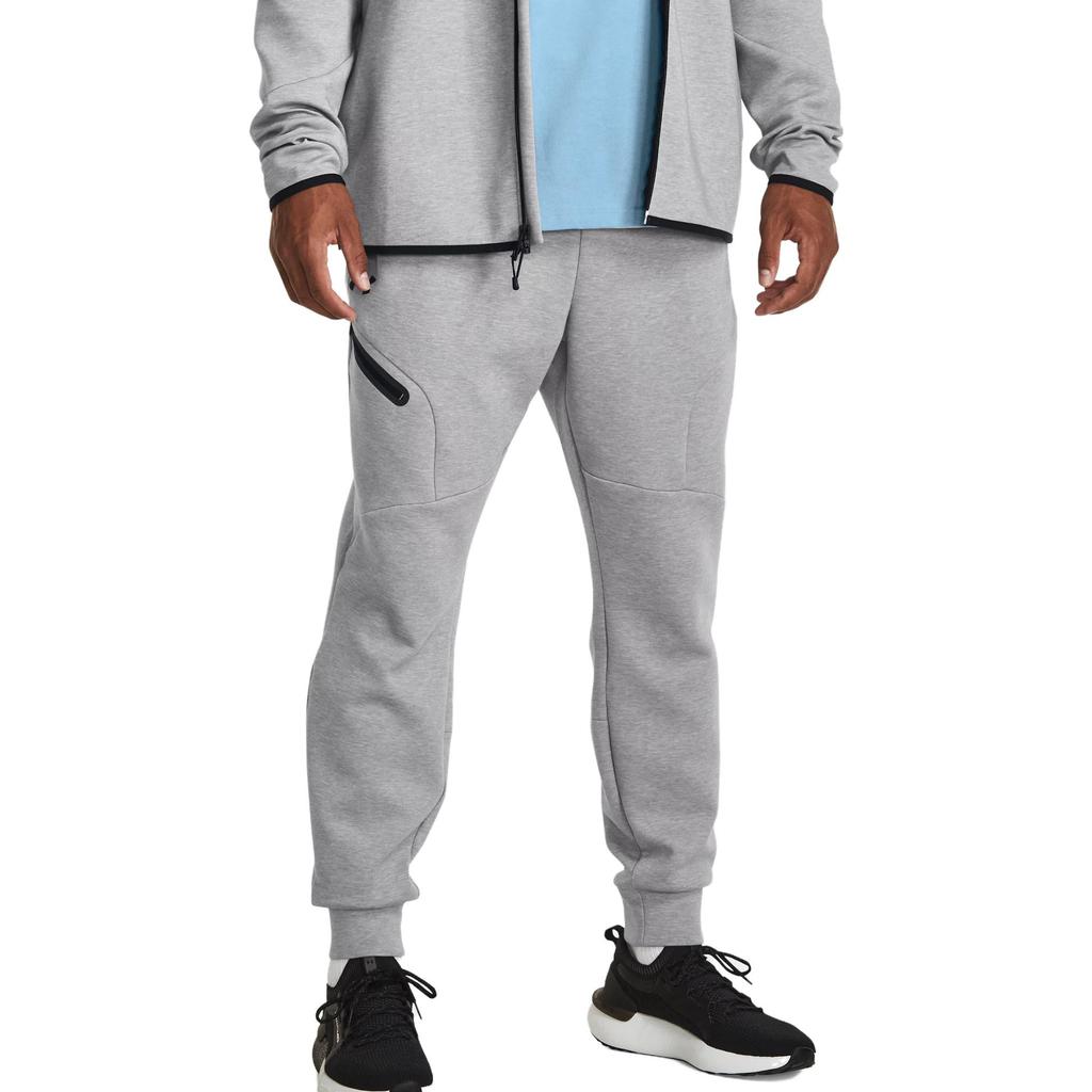 Under Armour Solid Color Elastic Waist Casual Pants Men bottoms Gray 1379808-011