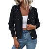 Women's Casual V-Neck Single-Breasted Long-Sleeved Knit Cardigan Long-Sleeved Knit Cardigan Top