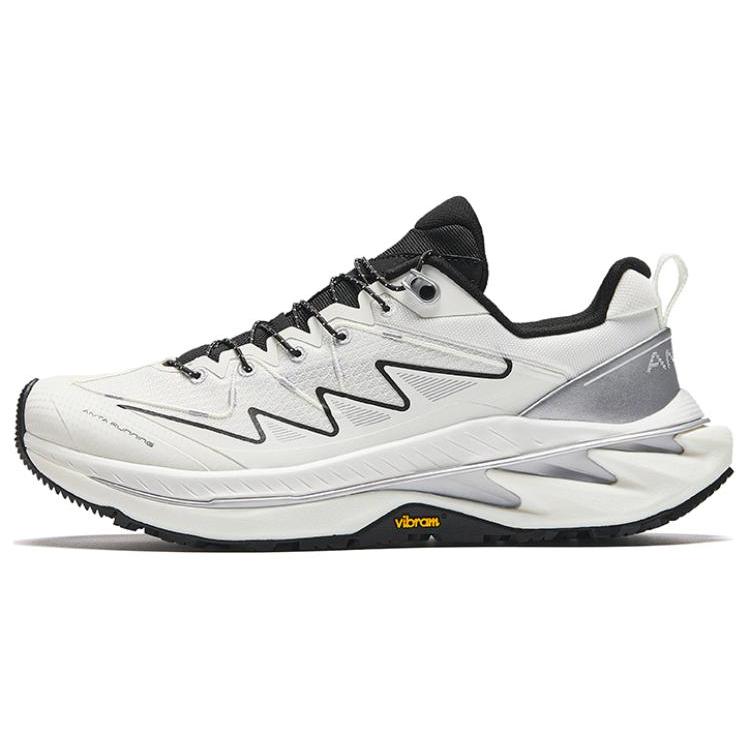 

Anta Wilderness PRO Fabric Cushioning Slip Resistant Lightweight Low top Running Shoes Men s White Black 912425512-8 45
