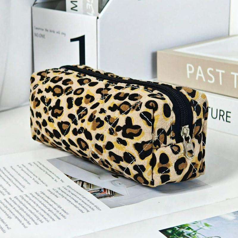 Fashionable Leopard Print Makeup Organizer Bag, Large Capacity Portable Travel Toiletry Bag, Cosmetic Pouch Travel Toiletry Organizer S