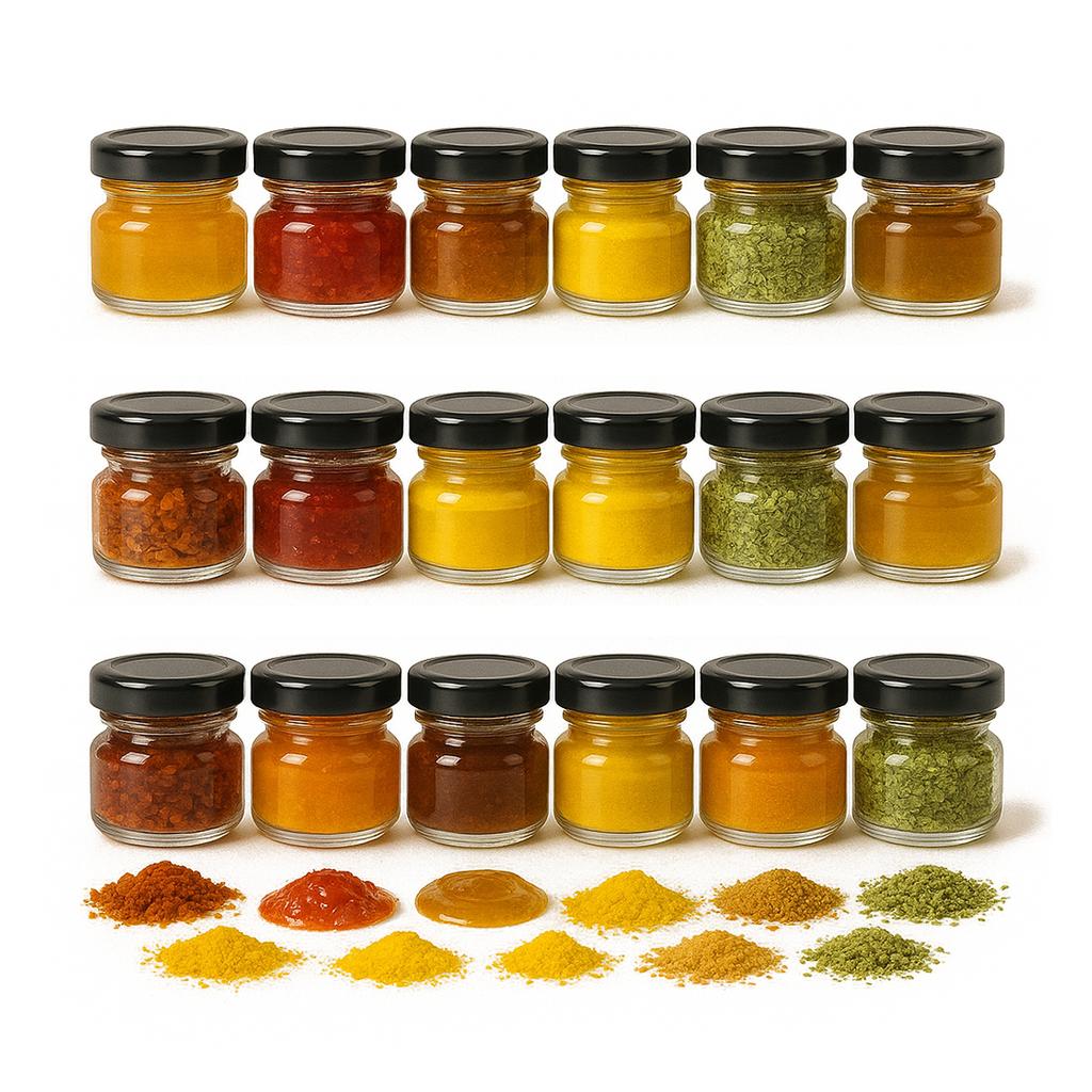 50x JAR CONTAINER 30ML WITH LID HONEY JAM SPICES GIFT WEDDING HERBS