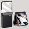 For Honor Magic V Flip 5G Case Hinge Protection Leather+PC Phone Cover with Rear Screen Film