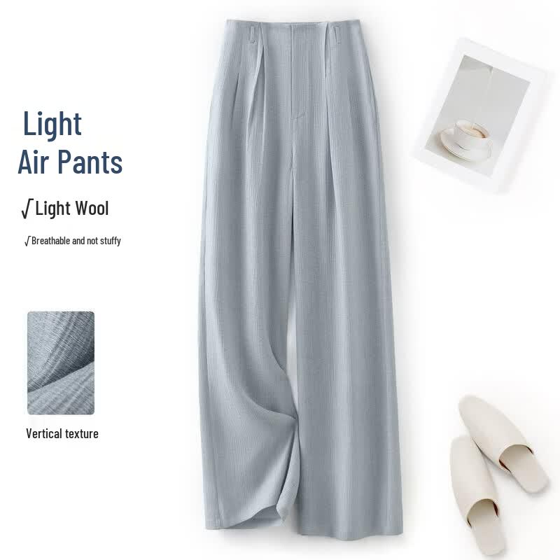 IHIMI Women s Wool Blend Textured Wide-Leg Pants XL