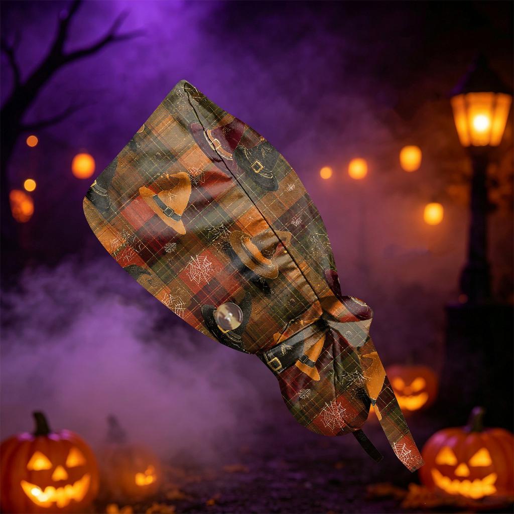 Women's Halloween Printed Ponytail for Work Shower Hair Wrap