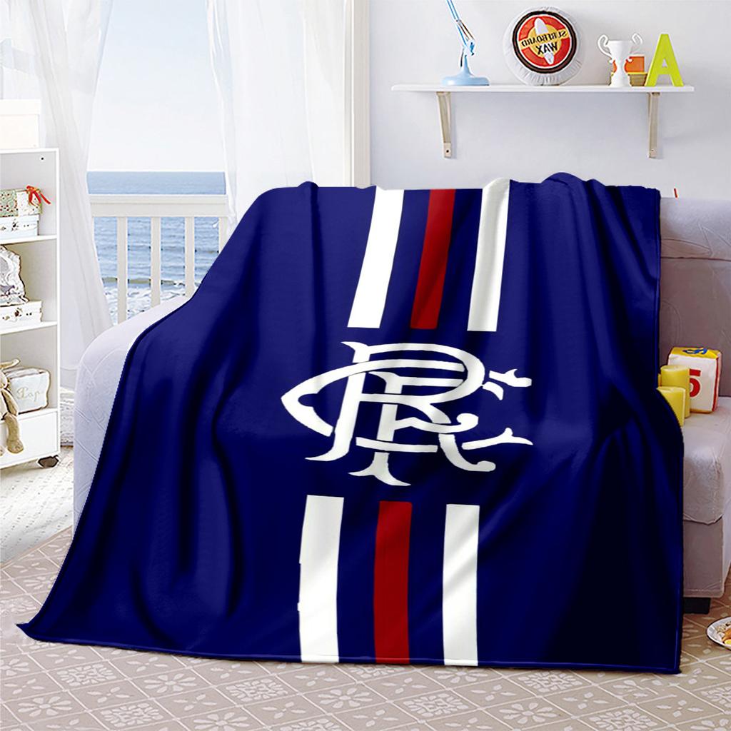 1PC Rangers Fc Blanket Perfect All Seasons Soft Comfortable Sofa Office Travel Home Use Great Gift Idea