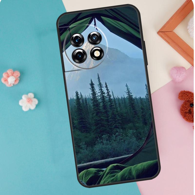 Camping Nature Mountain Case For OnePlus 13T 10T 8T 10R 12R 13R 15R 11 12 13 15 Nord CE 5 2 3 4 Lite N20 N30 Cover
