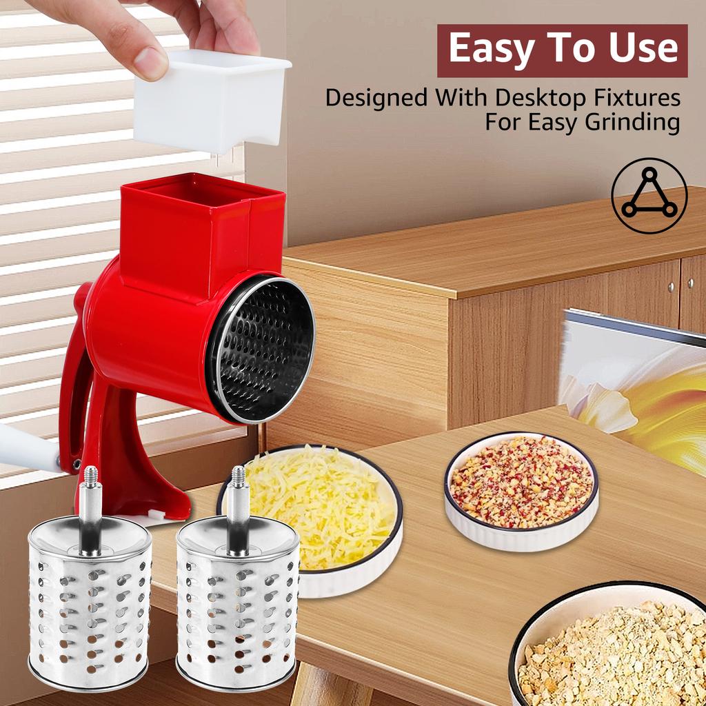 Hand Crank Grain Mill Rustproof Manual Corn Mill Grinder Machine Multifunctional Nut Grinder for Nut Spice Wheat Coffee Kitchen